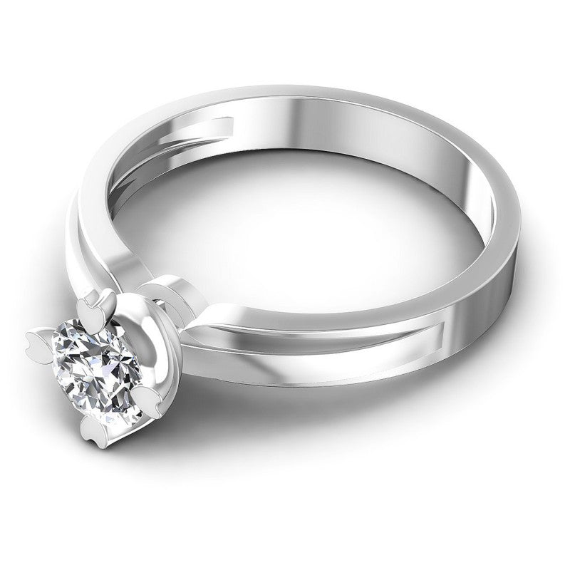 Round Cut Diamonds Solitaire Ring in 14KT Rose Gold