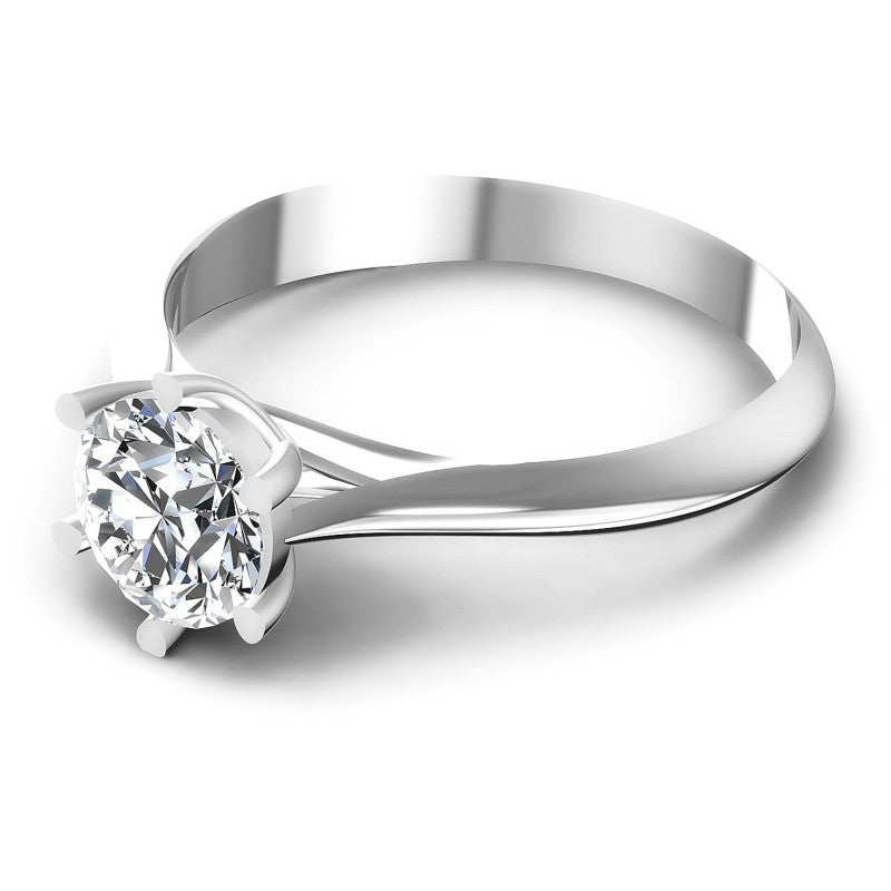 Round Diamonds 0.35CT Solitaire Ring in 14KT Rose Gold
