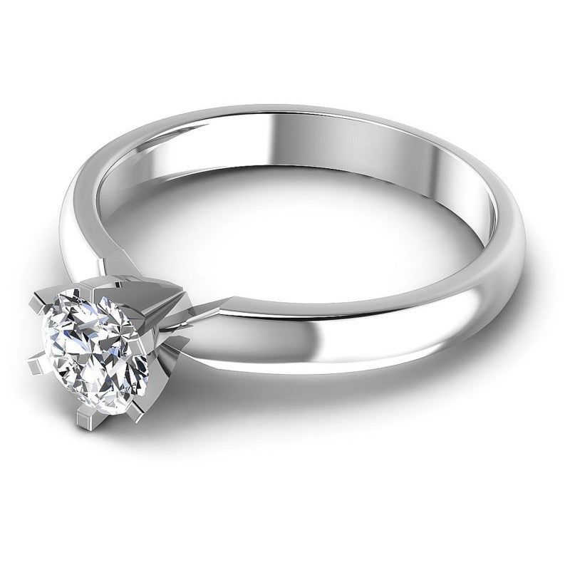 Round Diamonds 0.35CT Solitaire Ring in 14KT Rose Gold