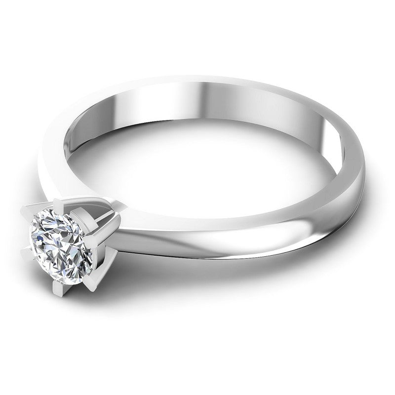 Round Diamonds 0.35CT Solitaire Ring in 14KT Rose Gold