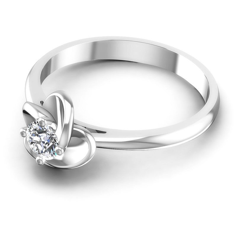 Round Cut Diamonds Solitaire Ring in 14KT Rose Gold