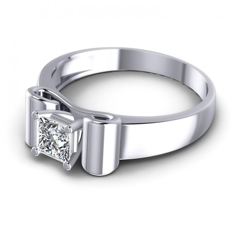 Round Cut Diamonds Solitaire Ring in 14KT Rose Gold