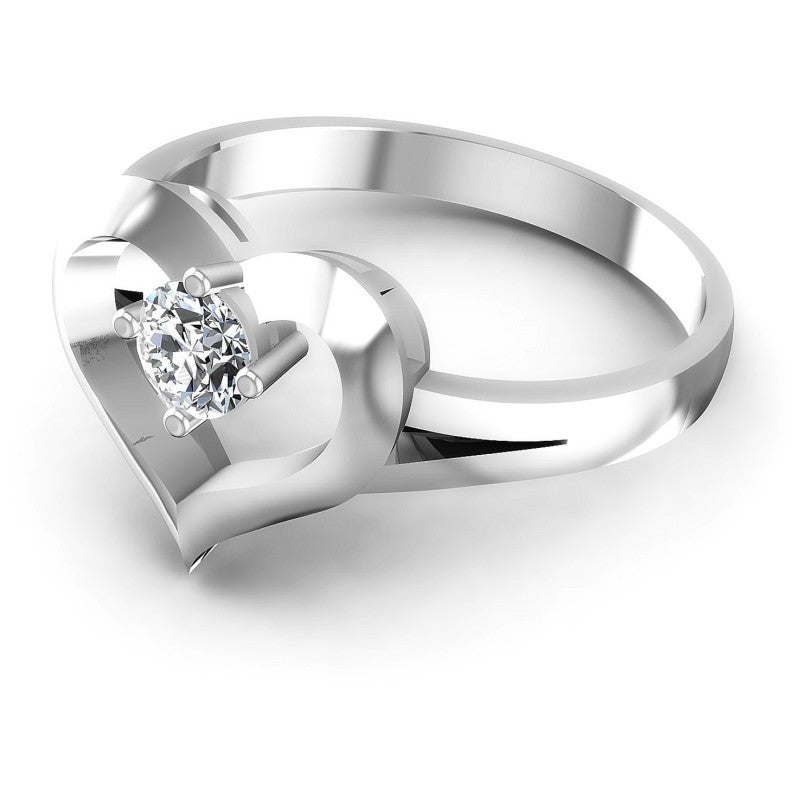 Round Cut Diamonds Solitaire Ring in 14KT Rose Gold