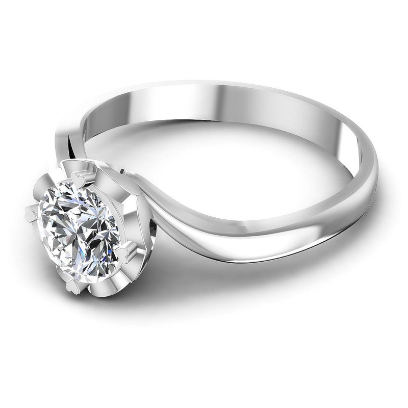 Round Diamonds 0.35CT Solitaire Ring in 14KT Rose Gold