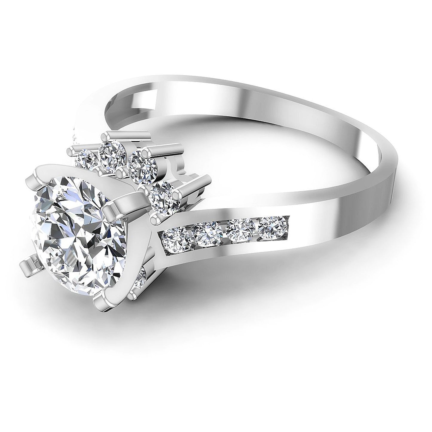 0.70CT Round  Cut Diamonds Engagement Rings