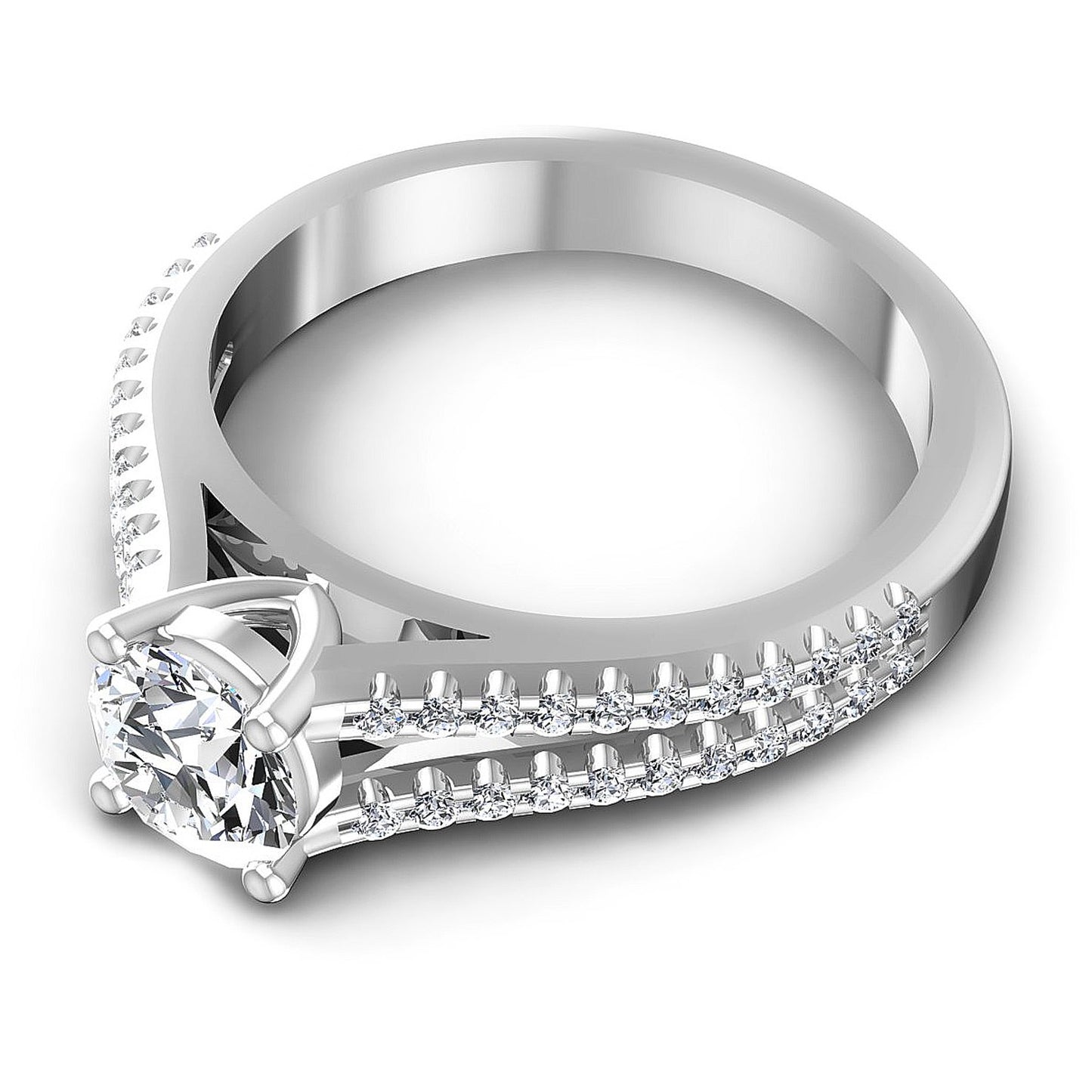0.75CT Round  Cut Diamonds Engagement Rings