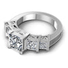 Princess Cut Diamonds Antique Ring in 14KT Rose Gold