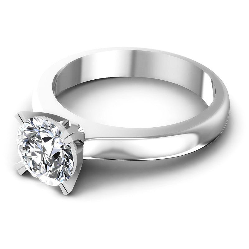 Round Cut Diamonds Solitaire Ring in 14KT Rose Gold