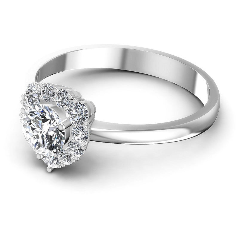 Round Diamonds 0.65CT Halo Ring in 14KT Rose Gold