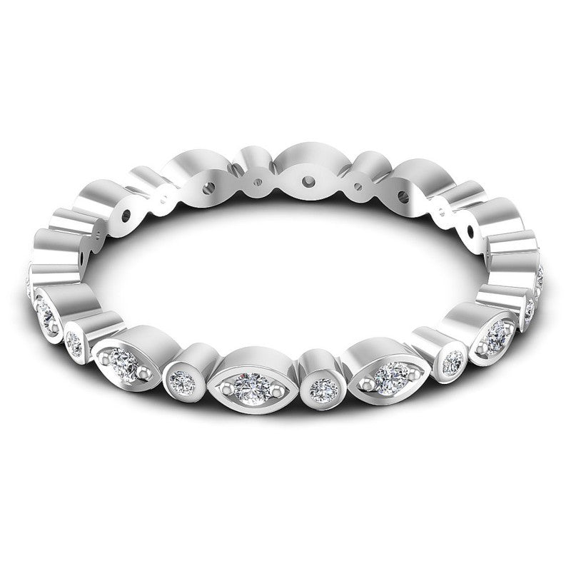 Round Cut Diamonds Eternity Ring in 14KT Rose Gold