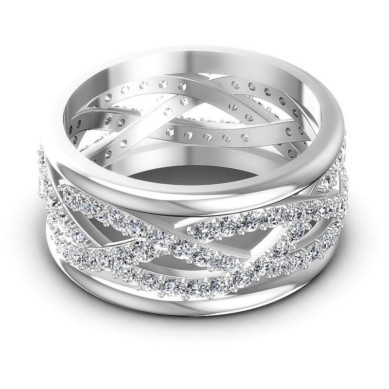 Round Cut Diamonds Eternity Ring in 14KT Rose Gold