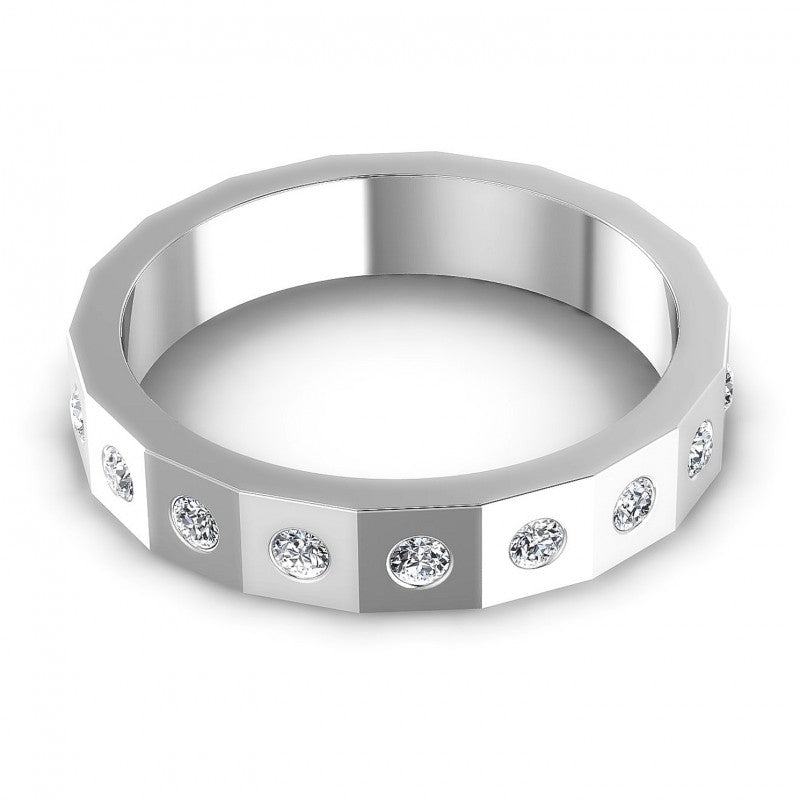 Round Cut Diamonds Eternity Ring in 14KT Rose Gold
