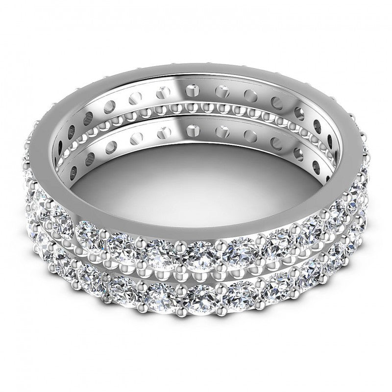 Round Cut Diamonds Eternity Ring in 14KT Rose Gold