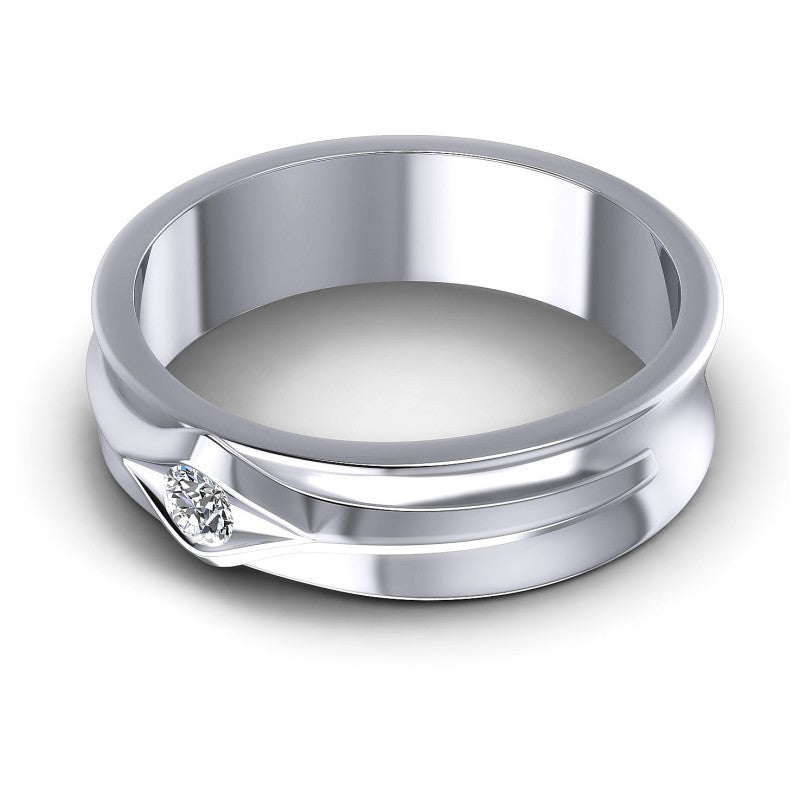 Round Cut Diamonds Mens Ring in 14KT Rose Gold