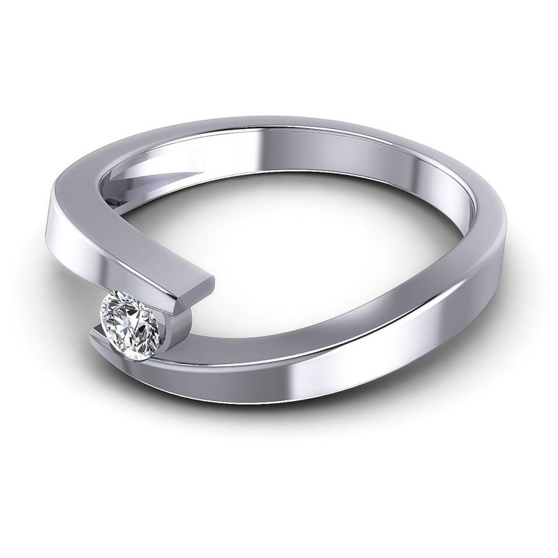 Round Cut Diamonds Mens Ring in 14KT Rose Gold