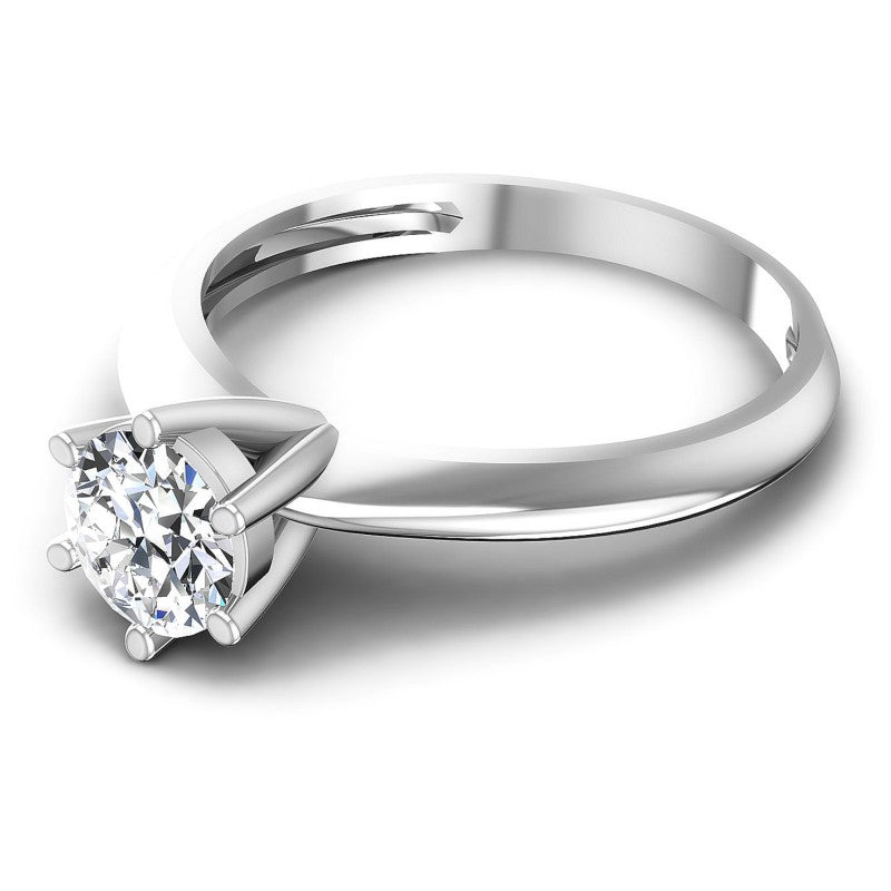 Round Diamonds 0.35CT Solitaire Ring in 14KT Rose Gold