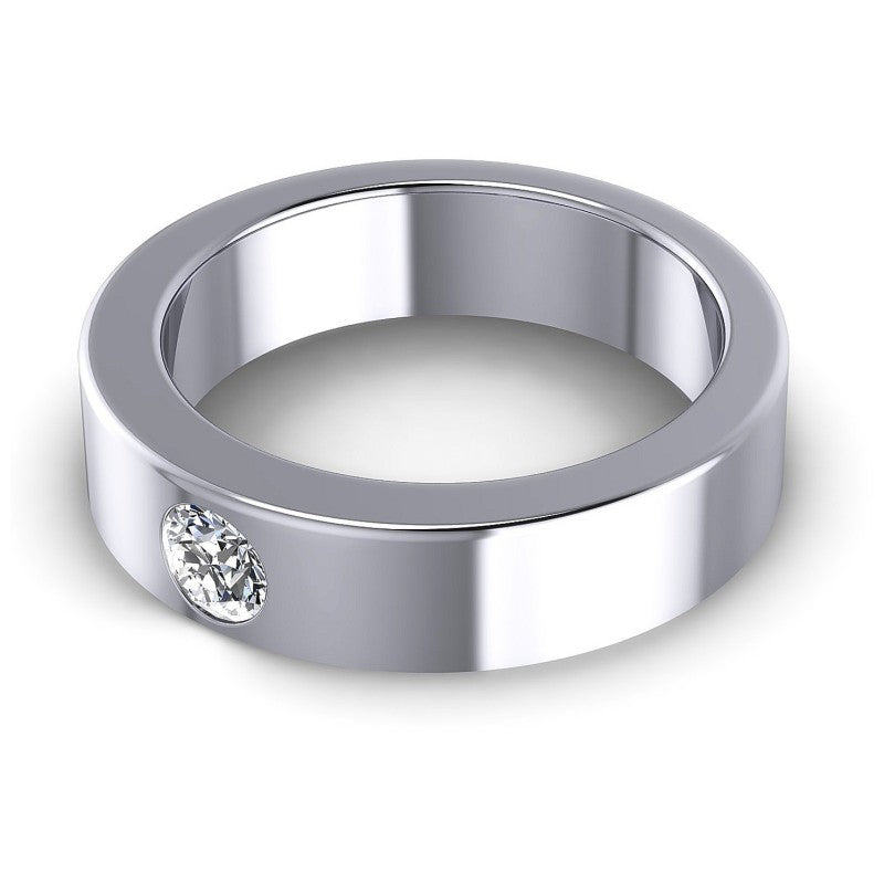 Round Cut Diamonds Mens Ring in 14KT Rose Gold