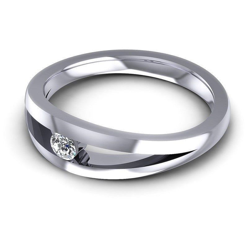 Round Cut Diamonds Mens Ring in 14KT Rose Gold