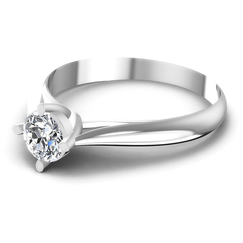 Round Diamonds 0.35CT Solitaire Ring in 14KT Rose Gold