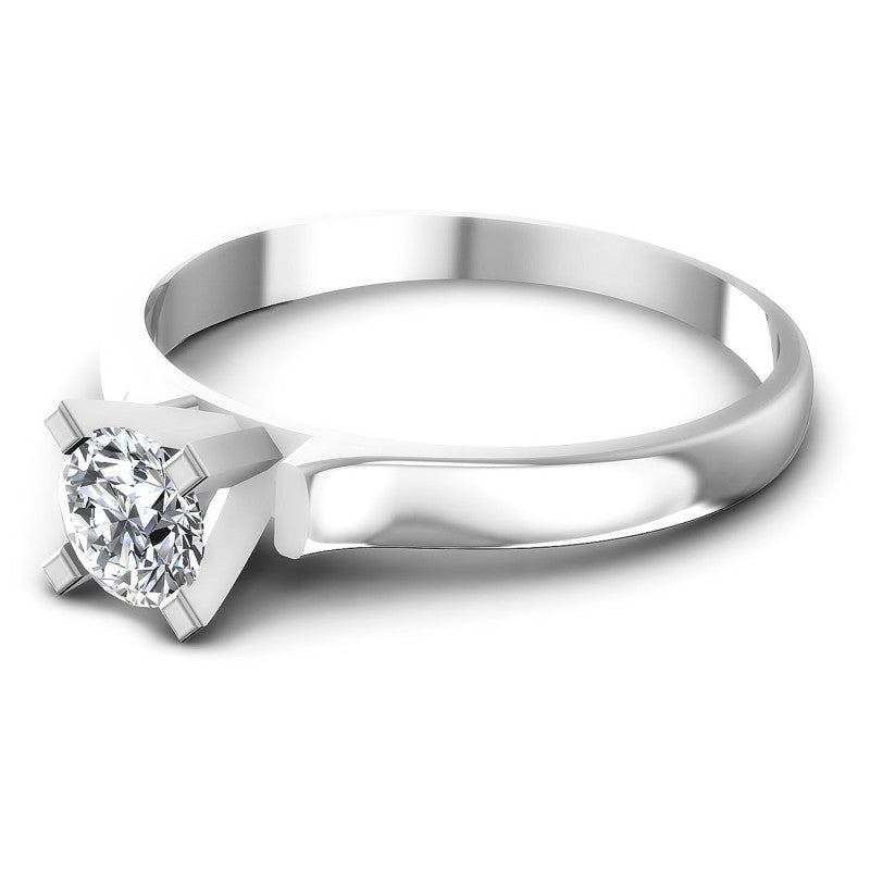 Round Diamonds 0.35CT Solitaire Ring in 14KT Rose Gold