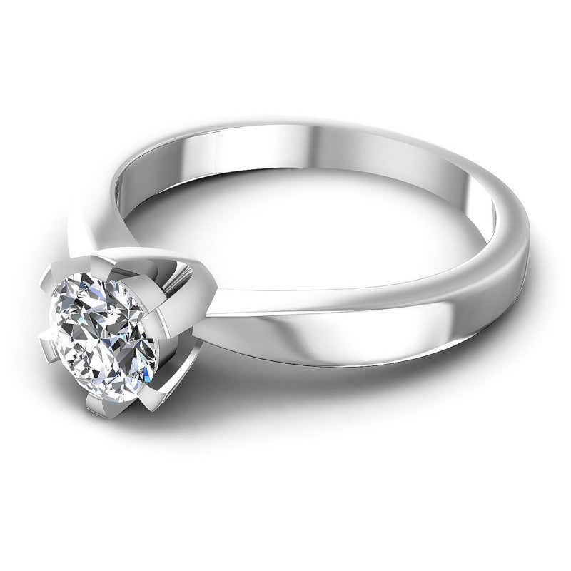 Round Diamonds 0.35CT Solitaire Ring in 14KT Rose Gold
