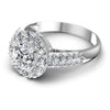 Round Diamonds 1.35CT Halo Ring in 14KT Rose Gold