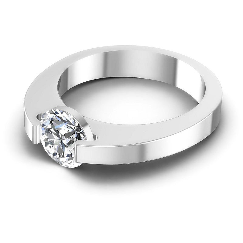 Round Diamonds 0.35CT Solitaire Ring in 14KT Rose Gold