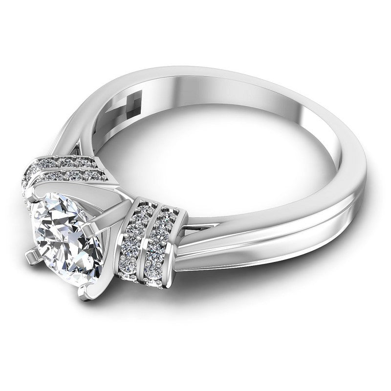 Round Diamonds 0.65CT Engagement Ring in 14KT Rose Gold