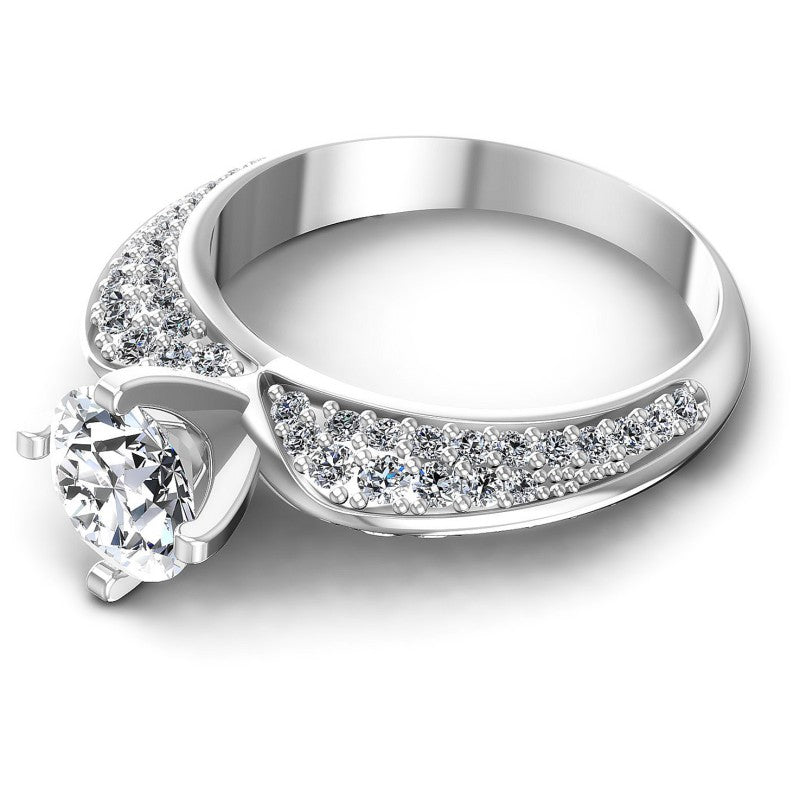 Round Diamonds 1.00CT Engagement Ring in 14KT Rose Gold