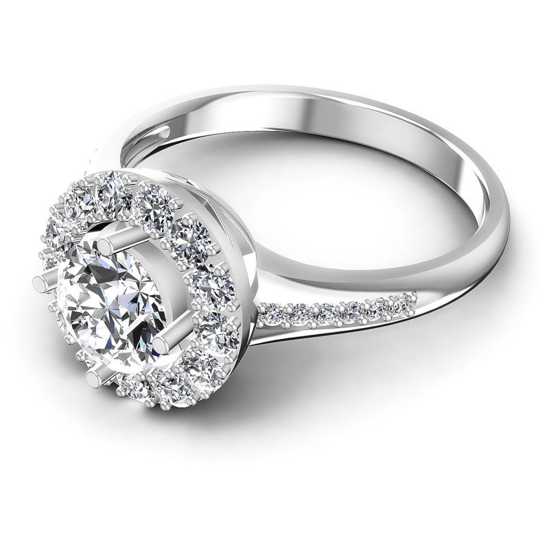 Round Diamonds 1.00CT Halo Ring in 14KT Rose Gold