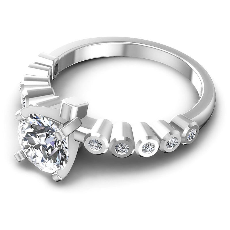 Round Diamonds 0.50CT Engagement Ring in 14KT Rose Gold