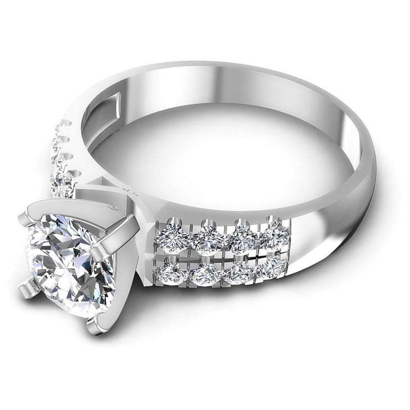 Round Diamonds 0.75CT Engagement Ring in 14KT Rose Gold