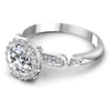 Round Diamonds 0.85CT Halo Ring in 14KT Rose Gold
