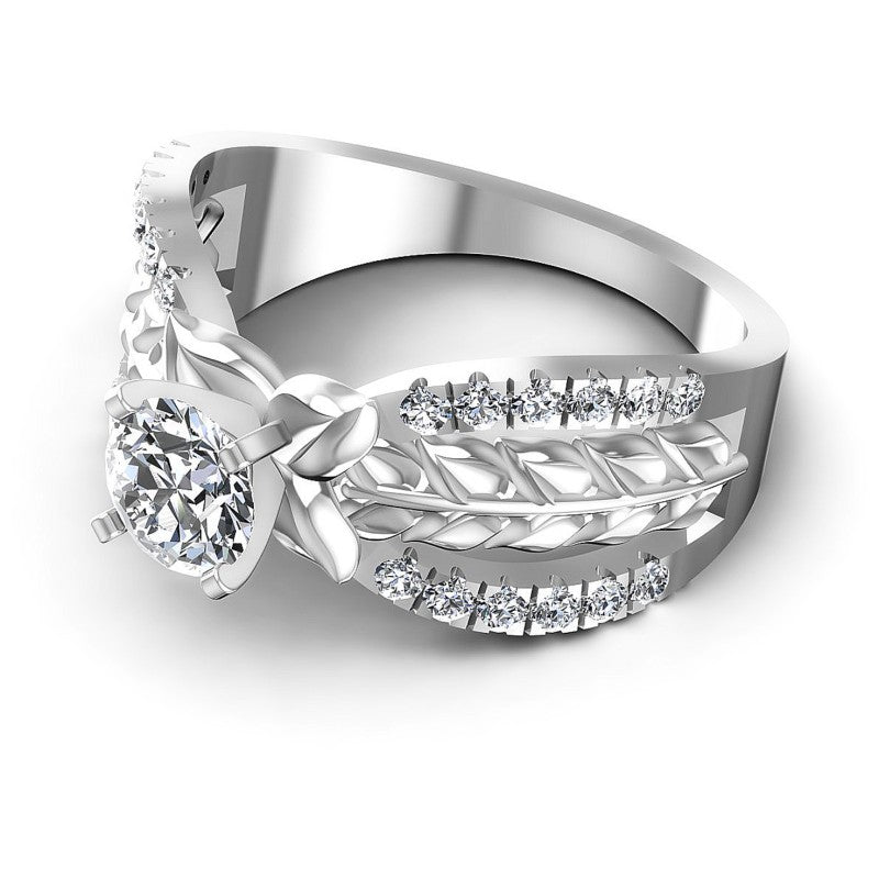 Round Diamonds 0.65CT Engagement Ring in 14KT Rose Gold