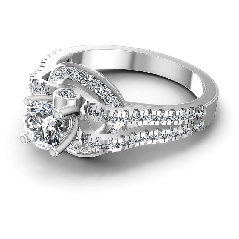 Round Diamonds 1.00CT Engagement Ring in 14KT Rose Gold