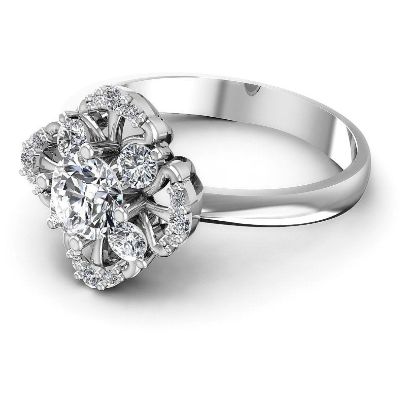 Round Diamonds 0.70CT Fashion Ring in 14KT Rose Gold
