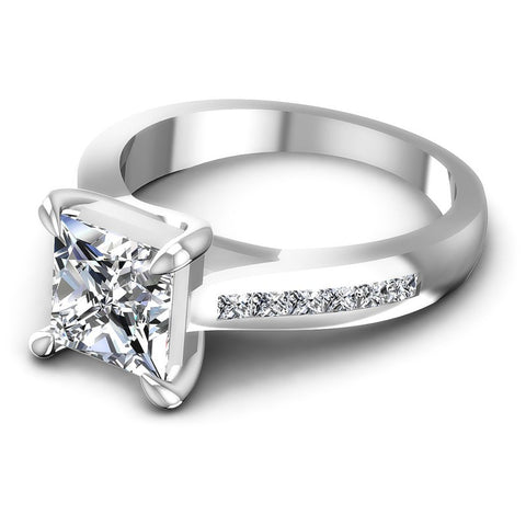 Princess Diamonds 0.80CT Engagement Ring in 14KT Rose Gold