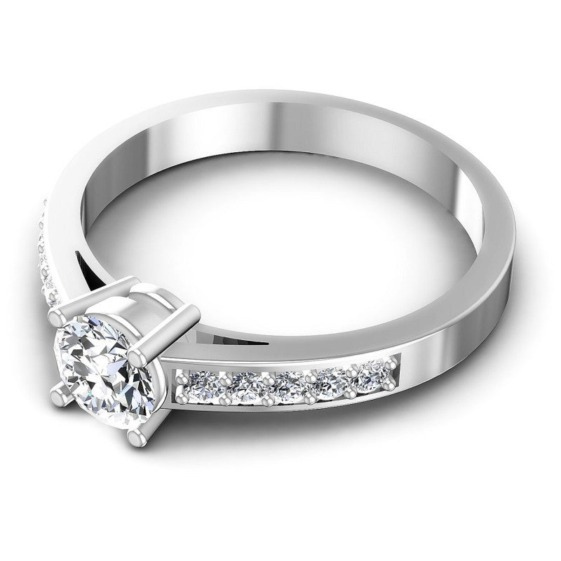 Round Diamonds 0.50CT Engagement Ring in 14KT Rose Gold