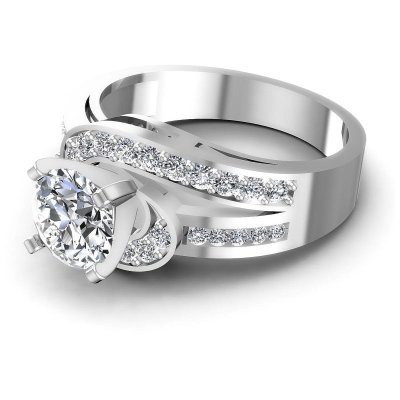 Round Diamonds 0.85CT Engagement Ring in 14KT Rose Gold