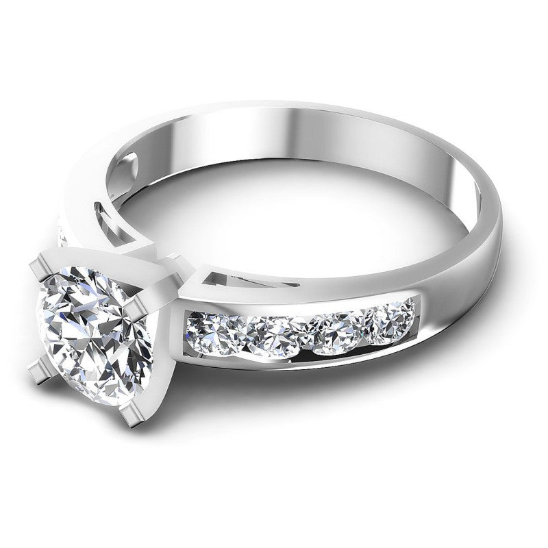 Round Diamonds 1.00CT Engagement Ring in 14KT Rose Gold