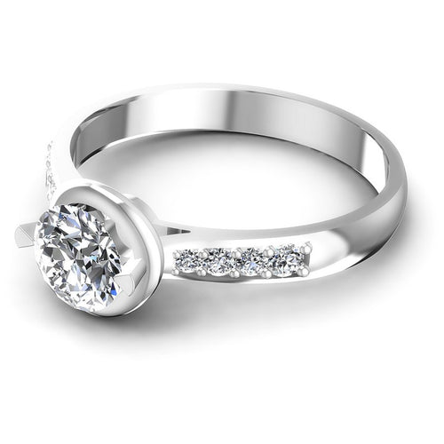 Round Diamonds 0.55CT Engagement Ring in 14KT Rose Gold