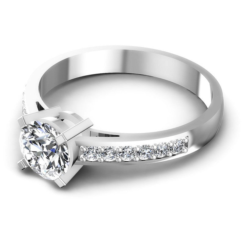 Round Diamonds 0.55CT Engagement Ring in 14KT Rose Gold