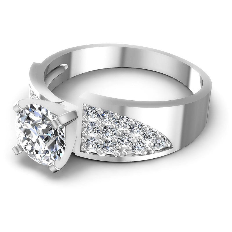 Round Diamonds 0.75CT Engagement Ring in 14KT Rose Gold