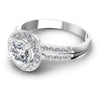 Round Diamonds 0.80CT Halo Ring in 14KT Rose Gold