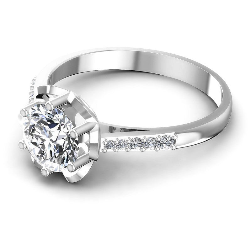 Round Diamonds 0.50CT Engagement Ring in 14KT Rose Gold