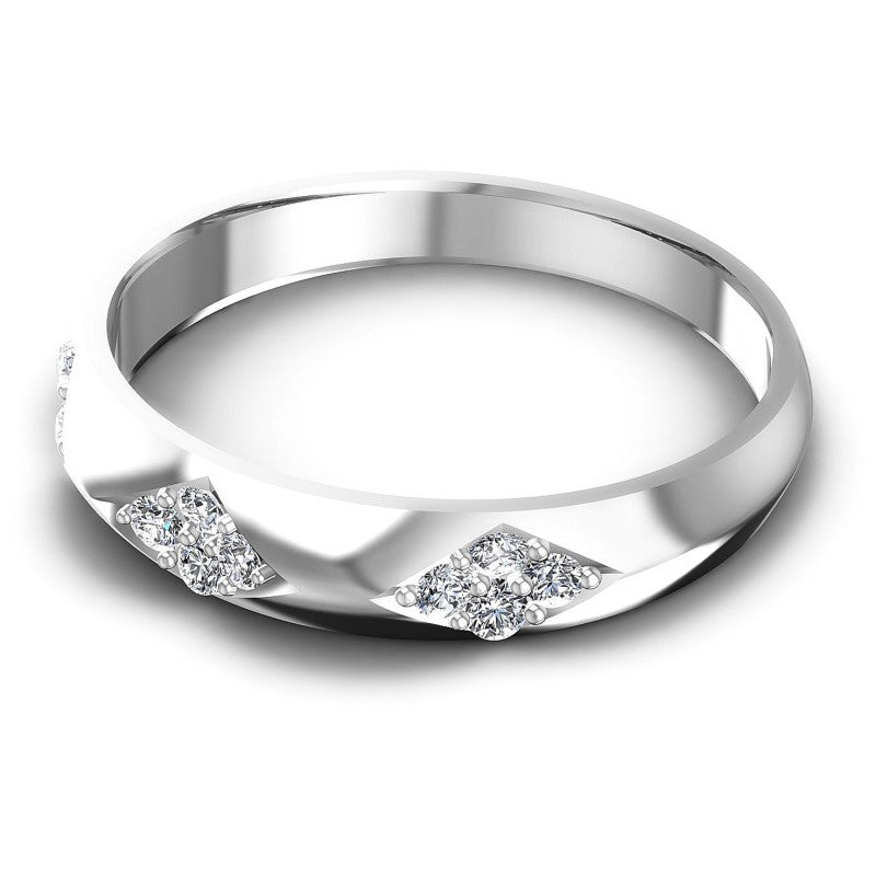 Round Diamonds 0.25CT Diamonds Wedding Band in 14KT Rose Gold