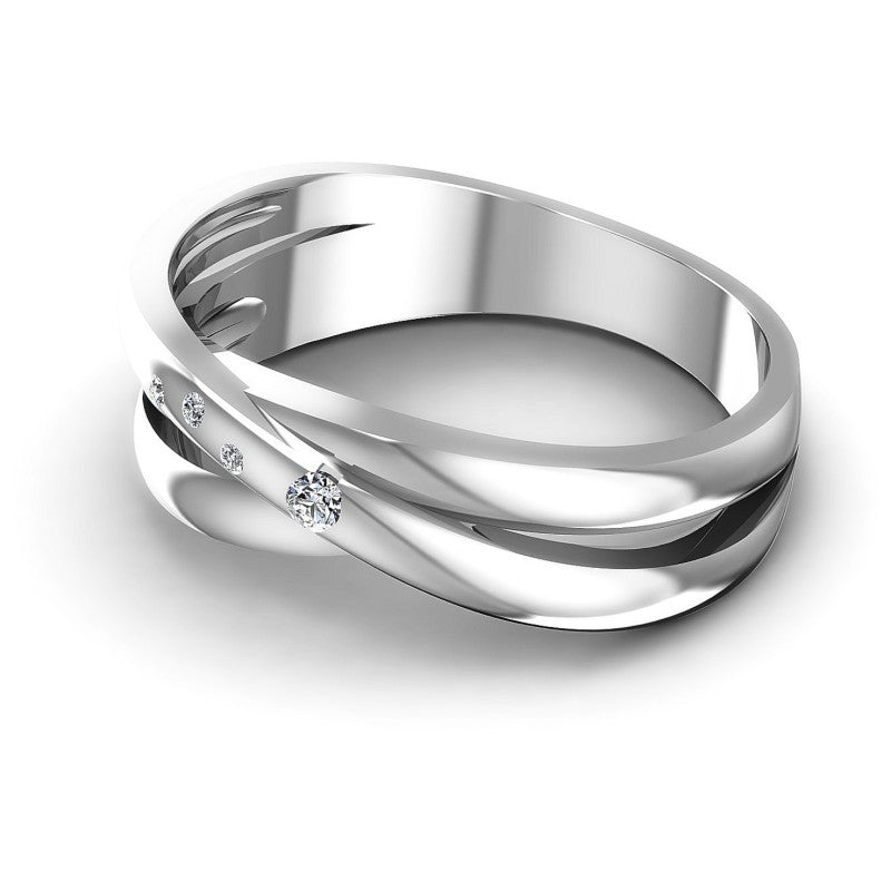 Round Diamonds 0.10CT Diamonds Wedding Band in 14KT Rose Gold