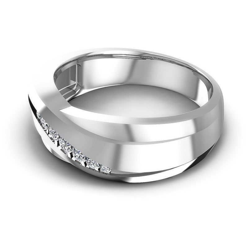 Round Diamonds 0.20CT Diamonds Wedding Band in 14KT Rose Gold