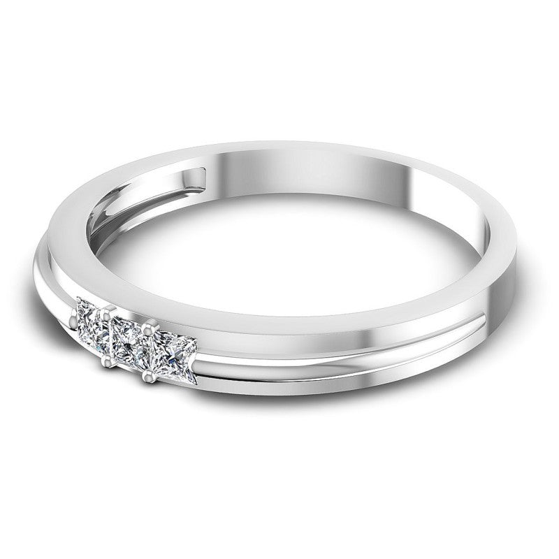 Charming Princess Diamonds 0.15CT Diamonds Wedding Band