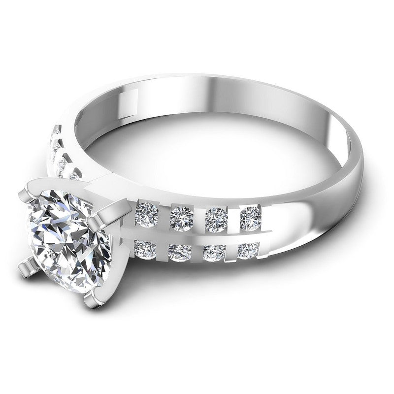 Round Diamonds 0.60CT Engagement Ring in 14KT Rose Gold